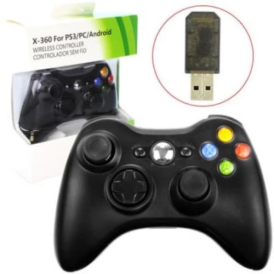 Controller xbox 360 wireless, maneta fara fir compatibila PC, PS3, android, foto