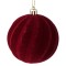 Glob Crăciun Jumbo Catifelat Bordo Linii Ondulate 8 cm