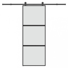 vidaXL Ușă glisantă cu set de feronerie sticlă temperată și aluminiu