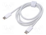 Cablu USB 2.0 USB C 1m alb BASEUS High Speed