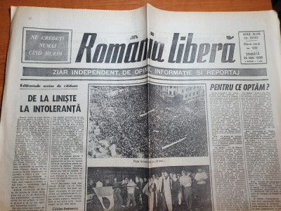 romania libera 26 mai 1990-ion iliescu 85.07 la suta din voturile pt presedinte foto