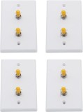 Set de 4 panouri cu 2 porturi pentru fibra optica cu adaptor FC SMF/MMF 10Gtek, plastic, alb/galben, 115 x 70 mm