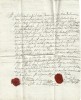 A3027N O număr de nobili și plebei &icirc;mprumută suma de 20 florini renani, 1824, T&acirc;rgu Lăpuș, Maramureș, act cu sigilii personale &icirc;n ceară roșie