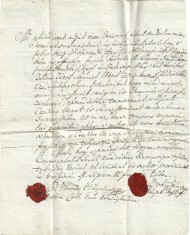 A3027N O număr de nobili și plebei &icirc;mprumută suma de 20 florini renani, 1824, T&acirc;rgu Lăpuș, Maramureș, act cu sigilii personale &icirc;n ceară roșie