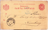AMS# - &icirc;NTREG POSTAL ROMANIA 1883, CIRCULAT CRAIOVA - NURNBERG, Circulata, Printata