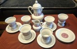 Serviciu Vintage Porțelan de Colecție HEINRICH (Germania) &ndash; Model &bdquo;R&uuml;desheimer Kaffee&rdquo; (15 piese)