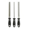 Set 3 raspele otel T8, maner rezistent