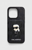 Cumpara ieftin Karl Lagerfeld Husă pentru telefon iPhone 15 Pro 6.1 culoarea negru