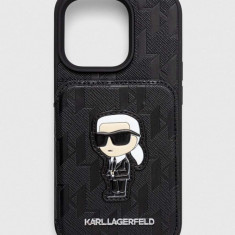 Karl Lagerfeld Husă pentru telefon iPhone 15 Pro 6.1 culoarea negru