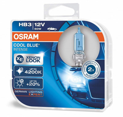 Bec Osram HB3 12V 60W Cool Blue Intense 9005CBIDUO Set 2 Buc foto