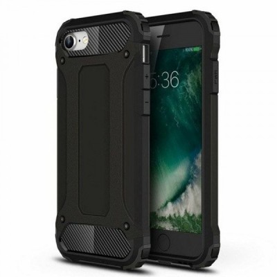 Husa pentru Apple iPhone SE (2022) / SE (2020) / 8 / 7, Techsuit, Hybrid Armor, Neagra foto