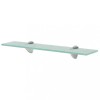 Raft Suspendat Sticla Transparenta 50x20 cm, Grosime 8mm, Montaj Perete, Capacitate 10kg, Suport Aliaj Zinc, Raft Baie Bucatarie