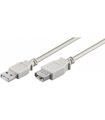 Cablu prelungitor USB A 2.0 tata USB A 2.0 mama 1.8m gri Goobay foto