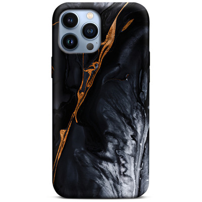Husa TPU CaseGadget Black Marble pentru Apple iPhone 13 Pro, Neagra foto