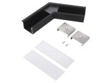 Conector Aluminiu Anodat 120&deg; Negru VARIO30-07
