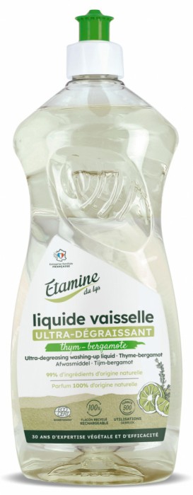 Detergent BIO ultra degresant pentru vase, parfum cimbru si bergamota Etamine