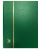 Clasor timbre cu 8 file negre, 16 pagini, seria Basic, coperta verde