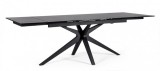 Cumpara ieftin Masa extensibila otel sticla neagra Aira 160/240x90x76 cm