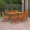 Gossi set mobilier de gradina 9 piese 180x90x75 cm, lemn masiv acacia