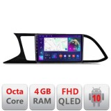 Navigatie Seat Leon MIB Quad Core B-306 Android Ecran QLED octa core 4+64 carplay android auto KIT-306+EDT-E309V3 CarStore Technology