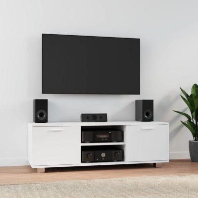 Gossi comoda tv, alb, 120x40,5x35 cm, lemn prelucrat foto