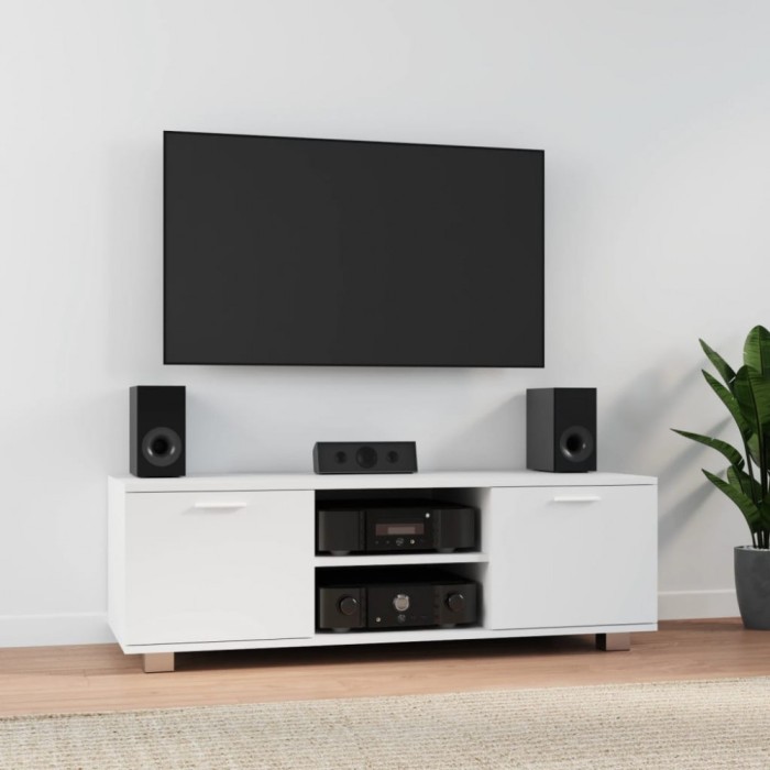 Gossi comoda tv, alb, 120x40,5x35 cm, lemn prelucrat