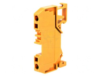 Conector &amp;Icirc;mbinare Șine 0,08-2,5mm2 Portocaliu 2 Borne foto