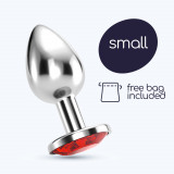 Plug Anal Metal Red Shape Bijou, Small