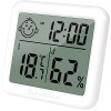 Termometru Higrometru Camera, Ceas, Umiditate, Indicator Confort, Alb