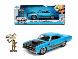 LOONEY TUNES ROAD RUNNER SET MASINUTA METALICA 1970 PLYMOUTH SCARA 1:24 SI FIGURINA WILE E COYOTE SuperHeroes ToysZone, Simba