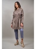 JACHETA TIP TRENCH VELLUTARA Bej TALIE UNICA