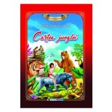 Cartea junglei. Carte de colorat cu povesti scrisa cu litere mari de tipar