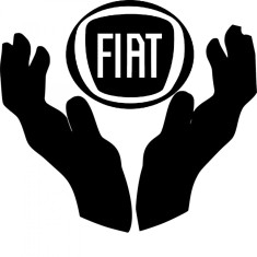 Sticker auto , zMy World Is FIAT, , Autocolant Elegant Protectie Zgarieturi