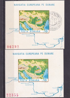 NAVIGATIA EUROPEANA PE DUNARE COLITA NEDANT.,UZATA SI NEUZATA,1977 MNH ,ROMANIA. foto