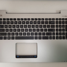Carcasa superioara cu tastatura palmrest Laptop, Asus, X555L, X554L, K555L, A555L, A554L, R556L, F554L, F555L, F556U, 90NB0647-R32TA0, varianta metali