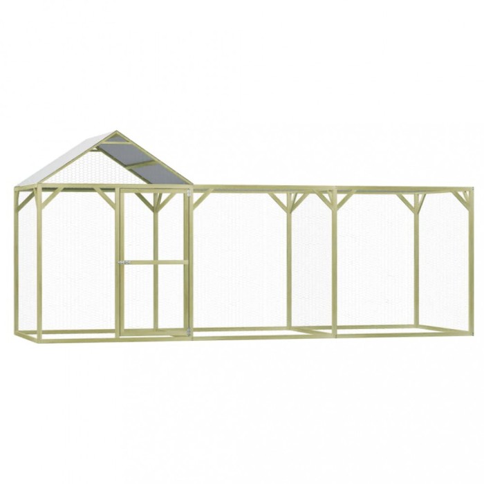 vidaXL Coteț pentru păsări, 4,5 x 1,5 x 2 m, lemn de pin tratat