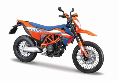 MAISTO MOTOCICLETA METALICA EDITIE SPECIALA KTM 690 SMC PORTOCALIU SCARA 1 LA 18 foto
