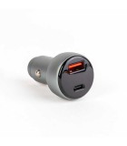 Adaptor bricheta auto incarcare rapida USB-C PD 30W /USB-A QC3.0 18W