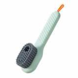 Perie pentru curatare cu recipient pentru detergent, ADM, Soft Bristles Brush, verde