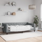 VidaXL Pat de zi, gri deschis, 90x200 cm, material textil