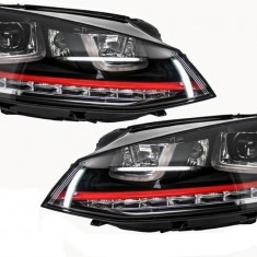 RHD Faruri 3D LED VW Golf 7 VII (2012-2017) R20 GTI Design Semnal Dinamic LED Performance AutoTuning