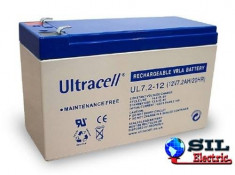 Acumulator plumb acid Ultracell cu borne late 12V 7.2AH foto