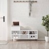 Pantofar, alb extralucios, 102x36x60 cm, lemn compozit