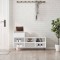 Gossi pantofar, alb extralucios, 102x36x60 cm, lemn compozit