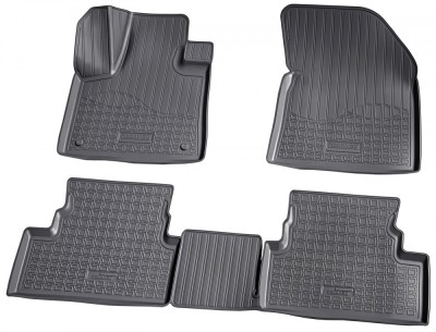 Set de 4 covorase cauciuc 3D stil tavita premium pentru Peugeot 3008 II, 2 din 2016, Opel Grandland X din 2017 foto