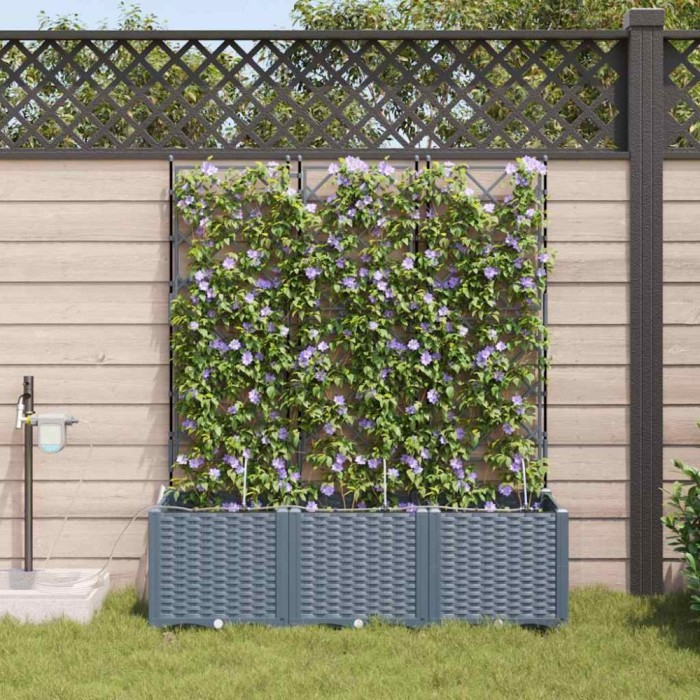 vidaXL Ghivece pentru grădină Gri deschis 120 x 40 x 142 cm Oțel