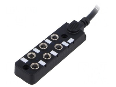 Cutie de conexiuni M8 PIN: 3 - 10m soclu 3A -20&amp;divide;80&amp;deg;C IP67 IN: 6 foto