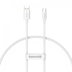 CABLU alimentare si date Baseus Superior, Fast Charging Data Cable pt. smartphone, USB la USB Type-C 100W, 1m, alb &amp;quot;P10320102214-01&amp;quot; (timbru verde 0.0 foto