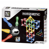 Joc constructii magnetice 124 piese, 7Toys, Magnetic
