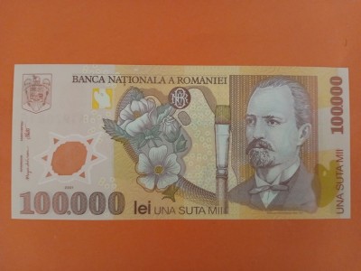 Bancnota 100000 lei 2001(2001) seria 1A- UNC foto